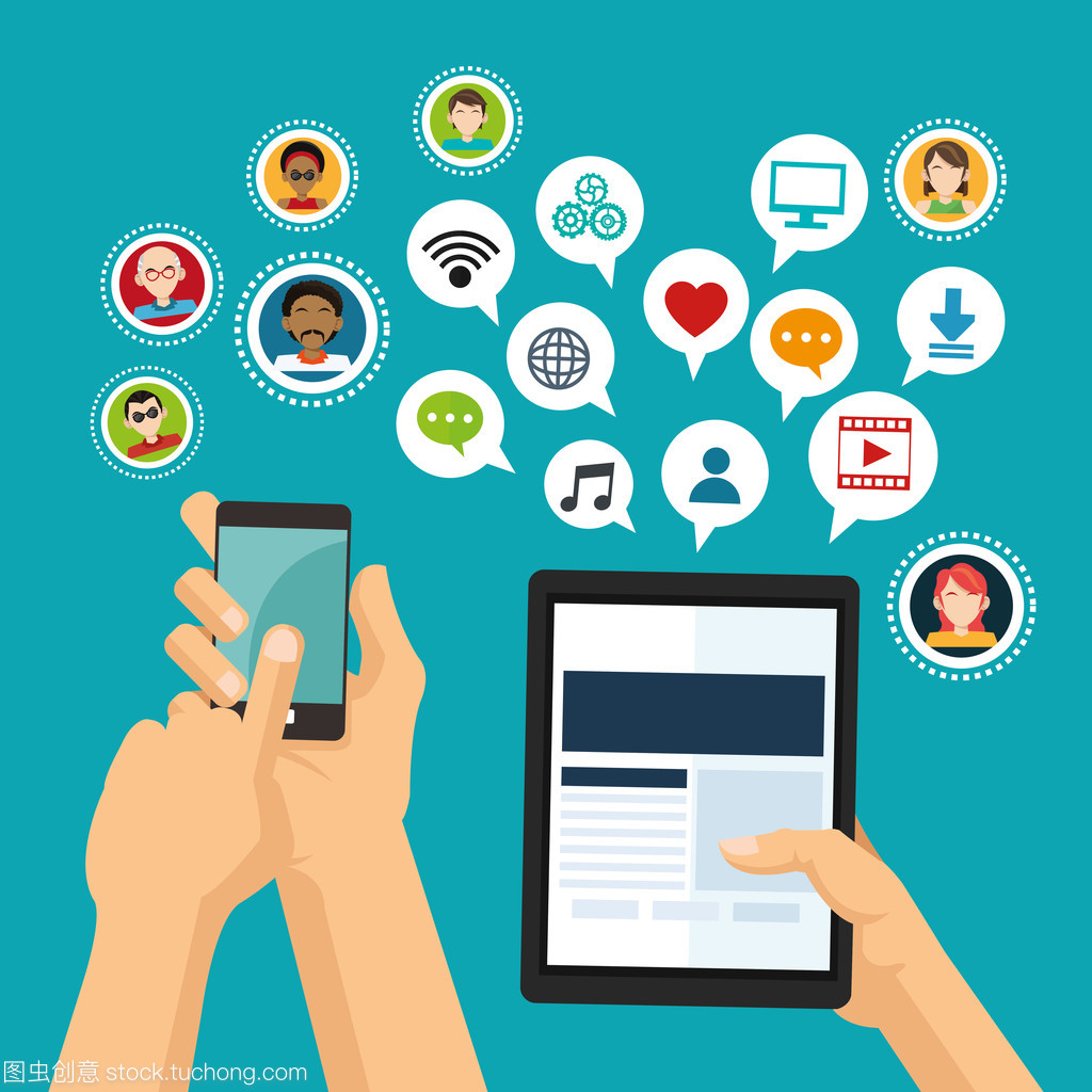 蓝色背景在社会媒体与网络设计中的应用与制作